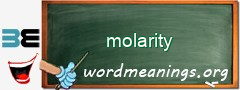 WordMeaning blackboard for molarity